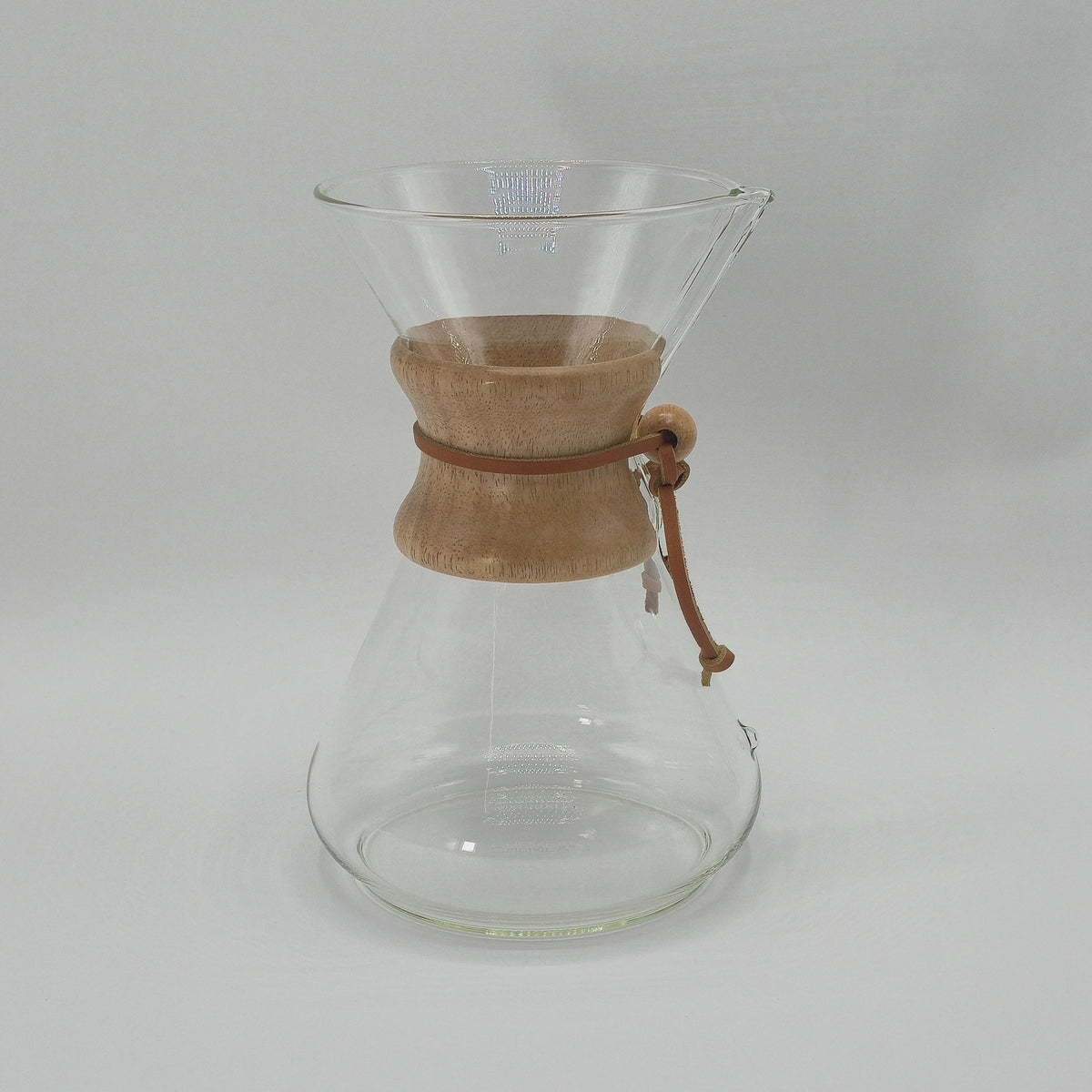 Chemex-kahvinkeitin puukauluksella ja nahkanauhalla, 10 kuppia