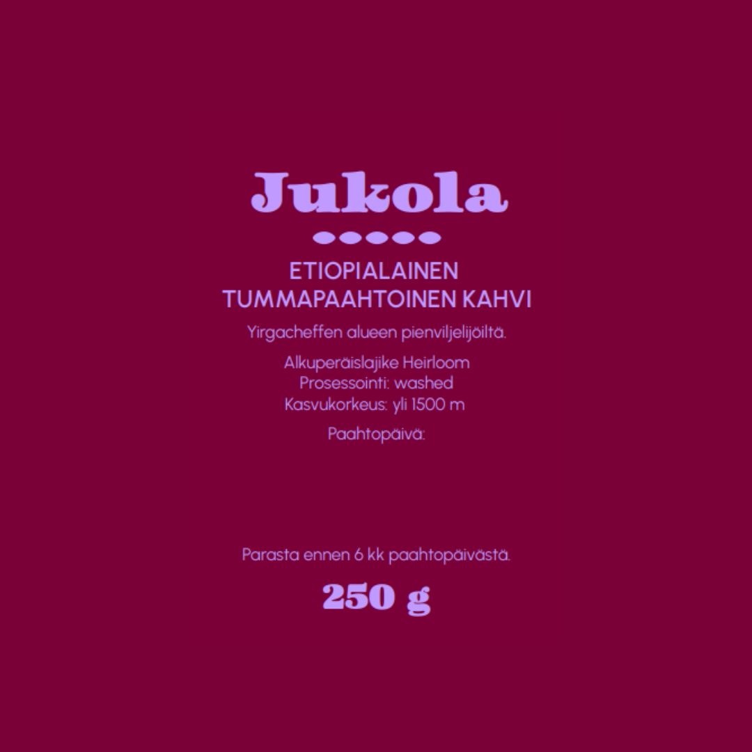 Jukola - Etiopialainen Tummapaahtoinen Kahvi